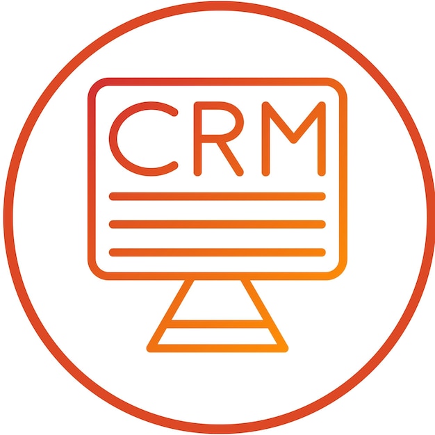 Estilo de icono de diseño vectorial de CRM