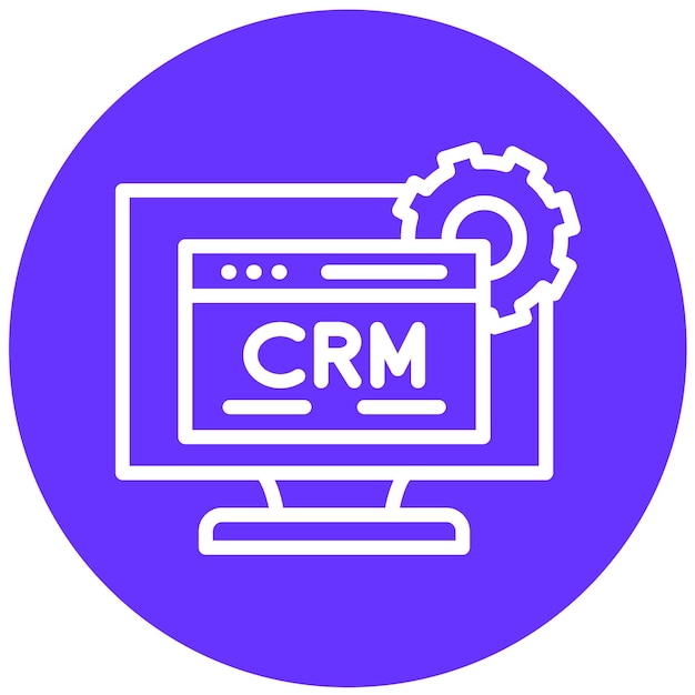 Vector estilo de icono de diseño vectorial de crm