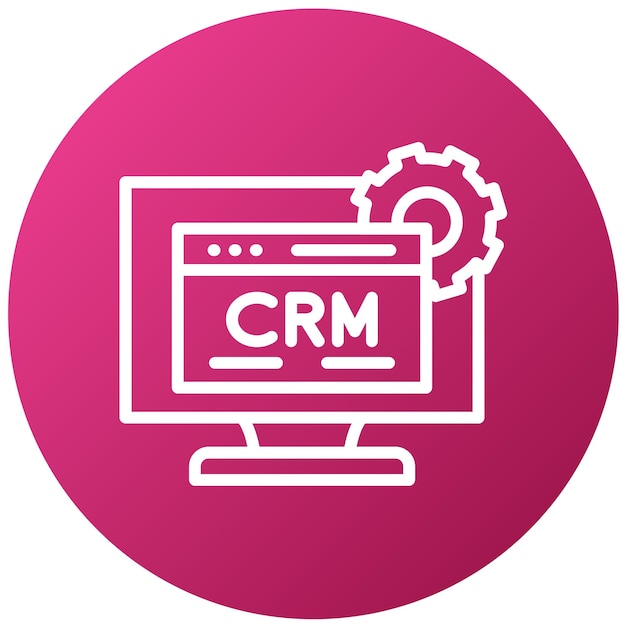 Vector estilo de icono de diseño vectorial de crm