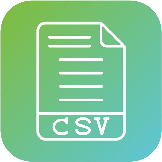 Estilo de icono de diseño vectorial csv