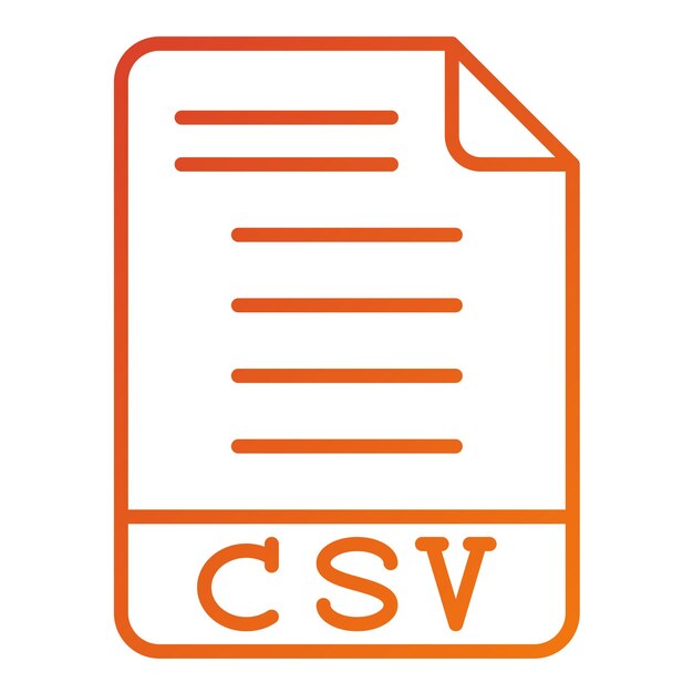 Vector estilo de icono de diseño vectorial csv