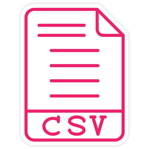 Vector estilo de icono de diseño vectorial csv