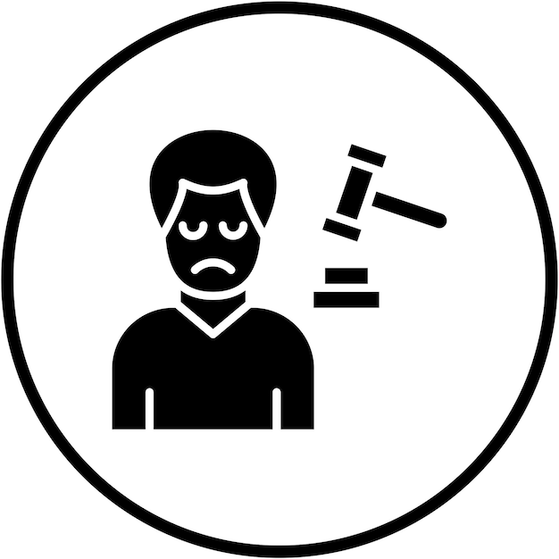Estilo de icono de diseño vectorial culpable