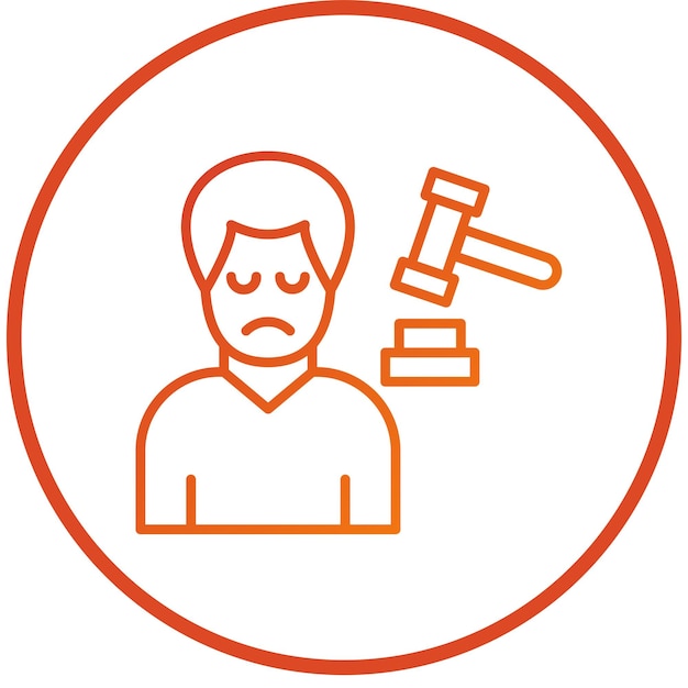 Estilo de icono de diseño vectorial culpable