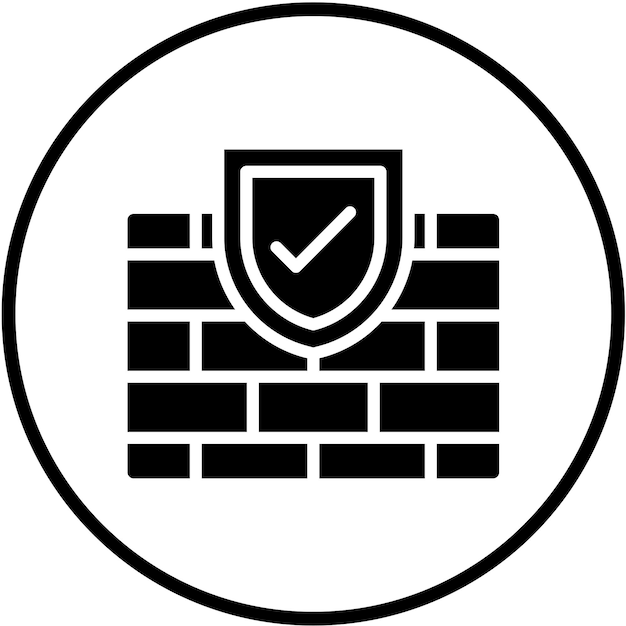 Estilo de icono de diseño vectorial de CyberWall