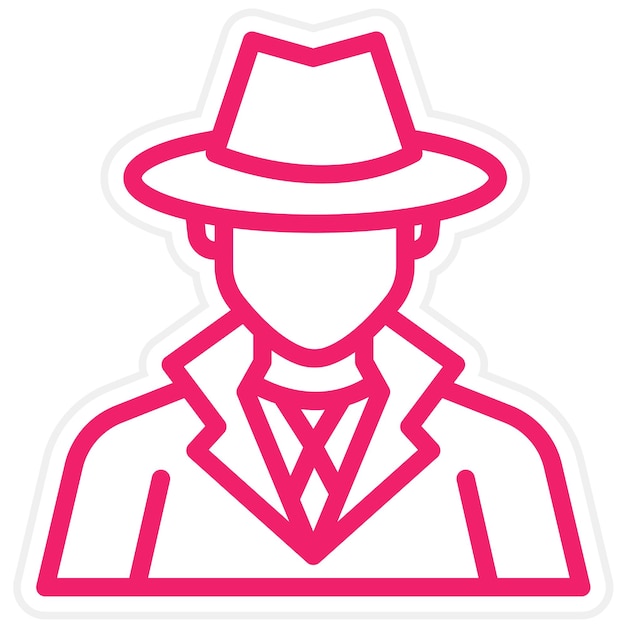 Estilo de icono de diseño vectorial de detective