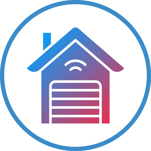 Estilo de icono de diseño vectorial de domótica