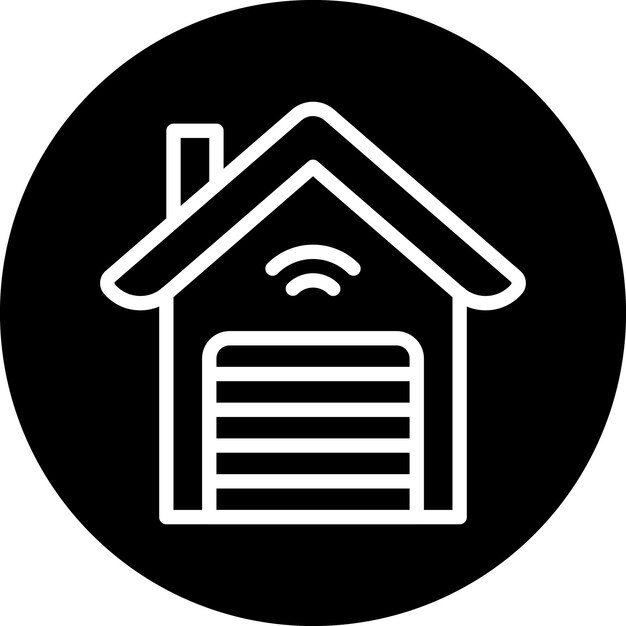 Estilo de icono de diseño vectorial de domótica