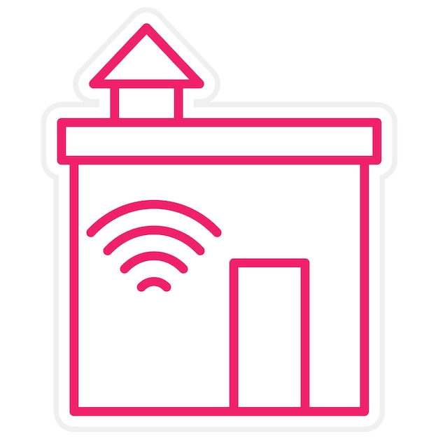 Estilo de icono de diseño vectorial de domótica