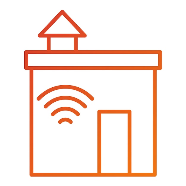 Estilo de icono de diseño vectorial de domótica