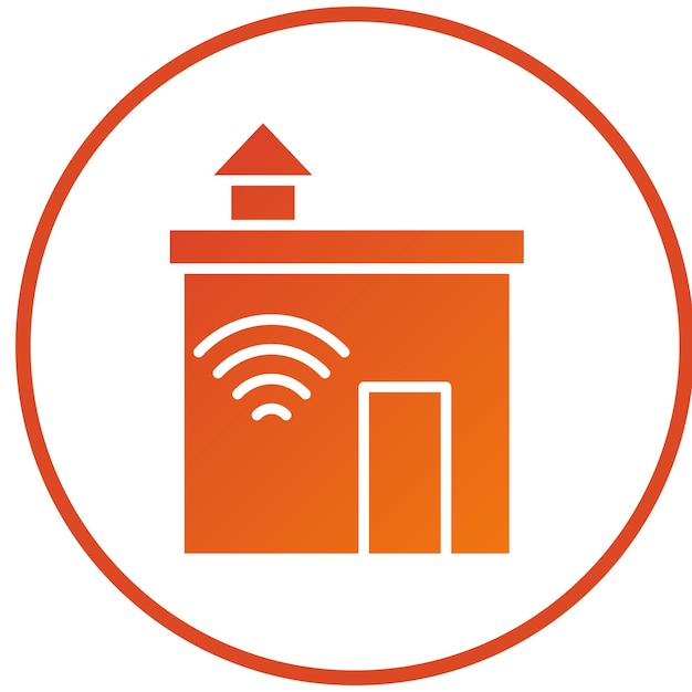 Estilo de icono de diseño vectorial de domótica