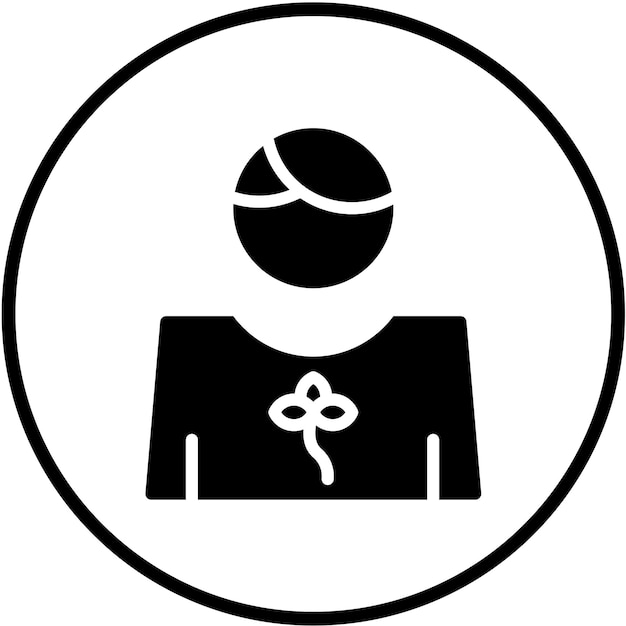 Estilo de icono de diseño vectorial Eco Volunteer