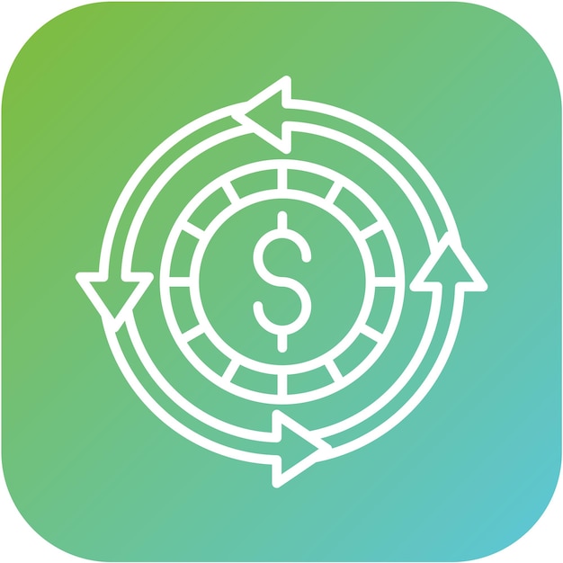 Estilo de icono de diseño vectorial de la economía circular