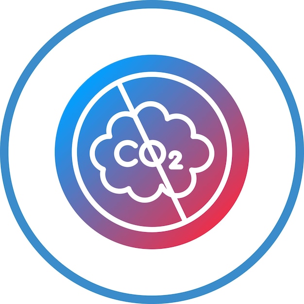 Estilo del icono de diseño vectorial de emisión cero