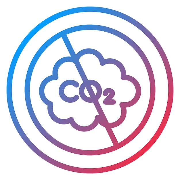 Estilo del icono de diseño vectorial de emisión cero