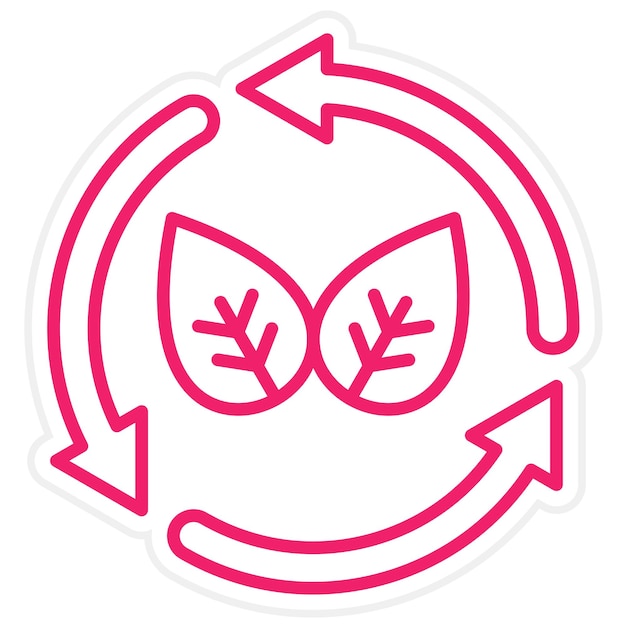 Estilo del icono de diseño vectorial de emisión cero