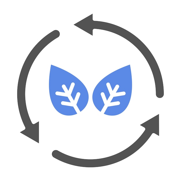 Estilo del icono de diseño vectorial de emisión cero