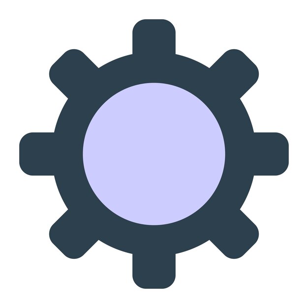 Estilo del icono de diseño vectorial de engranajes