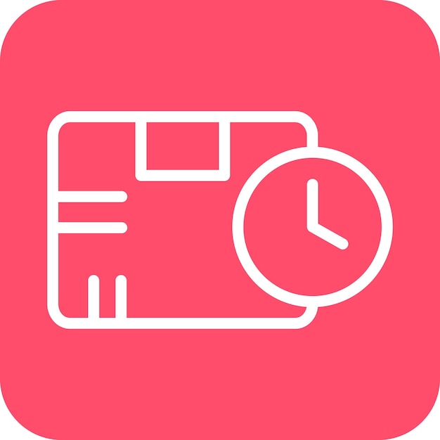 Estilo del icono de diseño vectorial de entrega estimada