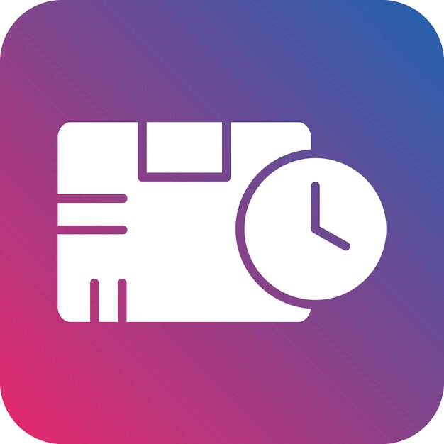 Estilo del icono de diseño vectorial de entrega estimada