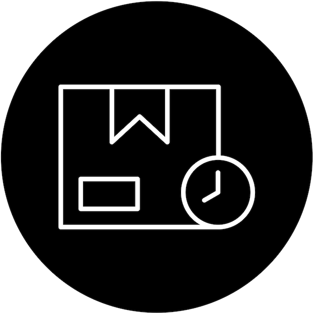 Estilo del icono de diseño vectorial de entrega estimada