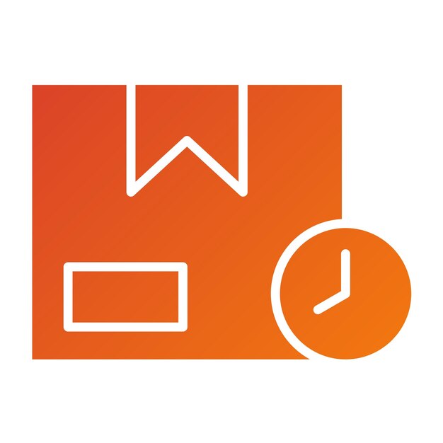 Estilo del icono de diseño vectorial de entrega estimada