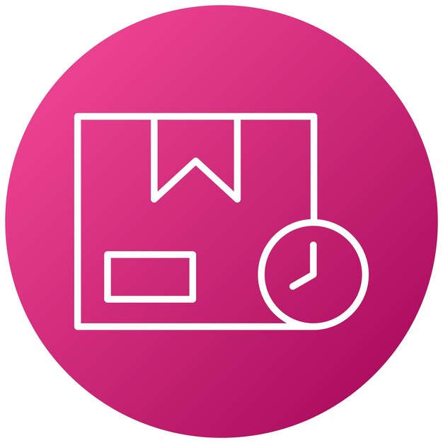 Estilo del icono de diseño vectorial de entrega estimada