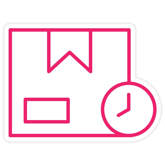 Estilo del icono de diseño vectorial de entrega estimada