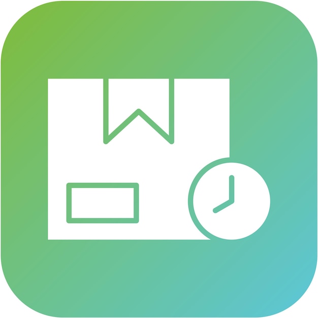 Estilo del icono de diseño vectorial de entrega estimada