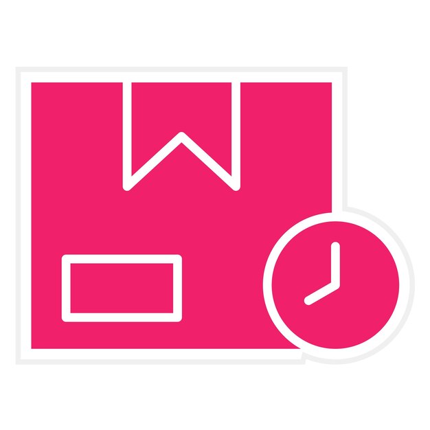 Estilo del icono de diseño vectorial de entrega estimada