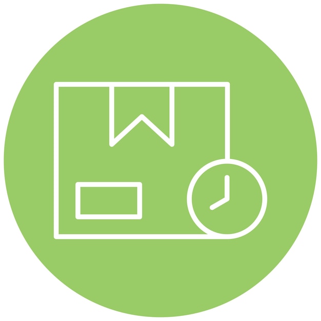Estilo del icono de diseño vectorial de entrega estimada