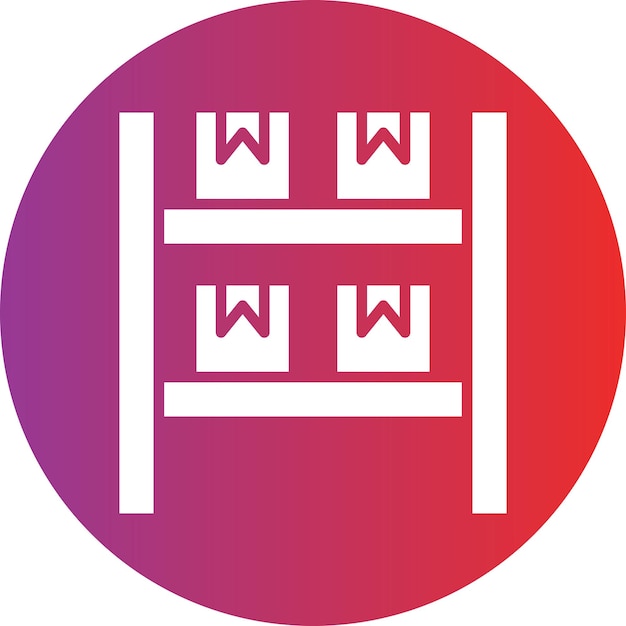 Estilo de icono de diseño vectorial del estante
