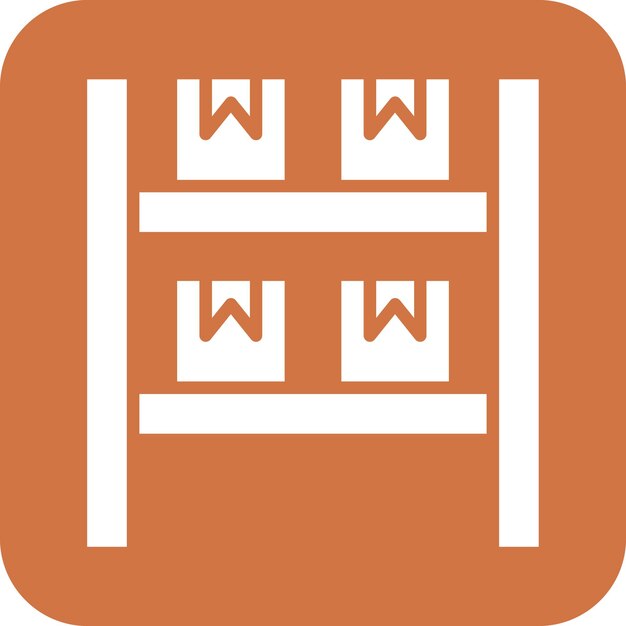 Estilo de icono de diseño vectorial del estante
