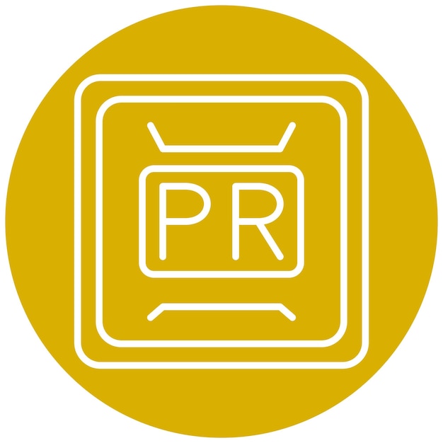 Estilo de icono de diseño vectorial de estreno