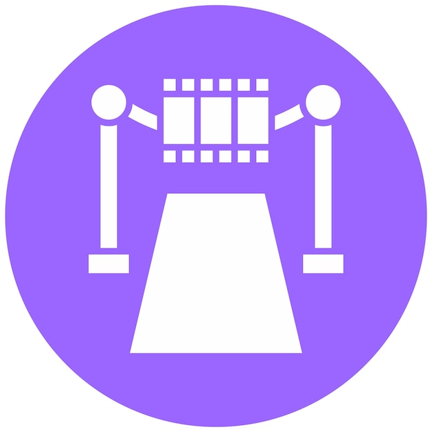 Estilo de icono de diseño vectorial de estreno