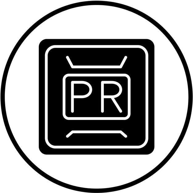 Estilo de icono de diseño vectorial de estreno