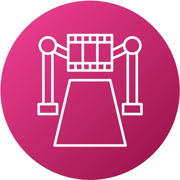Estilo de icono de diseño vectorial de estreno