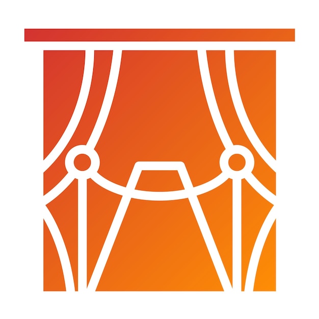 Estilo de icono de diseño vectorial de estreno