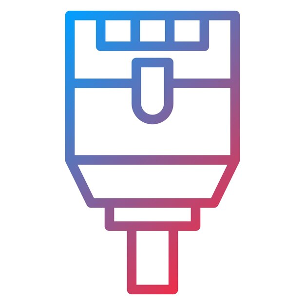 Estilo de icono de diseño vectorial de Ethernet