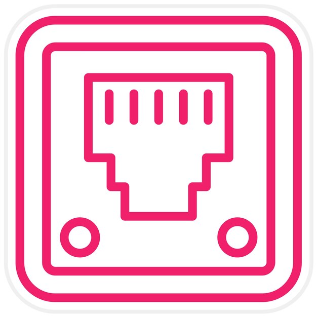 Vector estilo de icono de diseño vectorial de ethernet