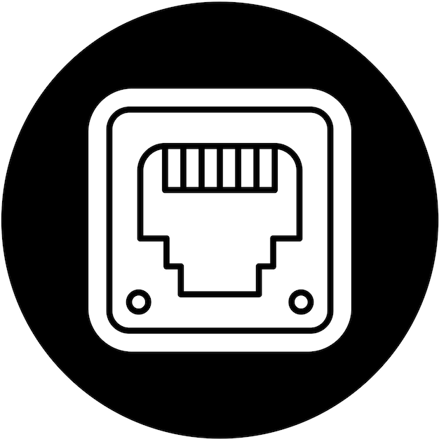 Vector estilo de icono de diseño vectorial de ethernet