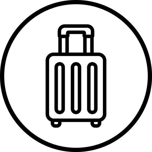 Estilo del icono de diseño vectorial del exceso de equipaje