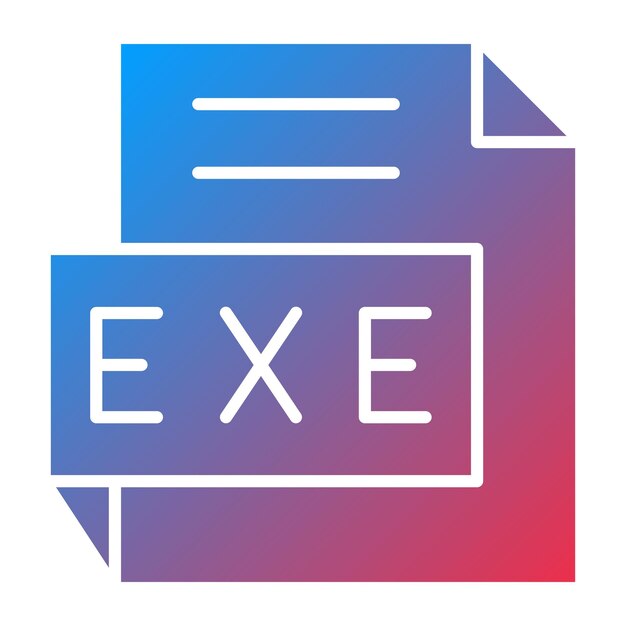Estilo del icono del diseño vectorial EXE