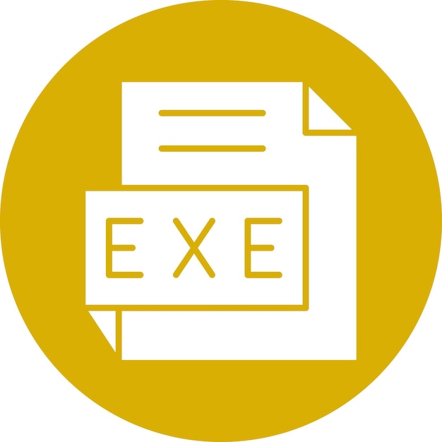 Estilo del icono del diseño vectorial EXE