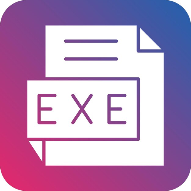 Estilo del icono del diseño vectorial EXE