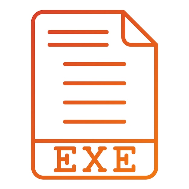 Estilo del icono del diseño vectorial EXE