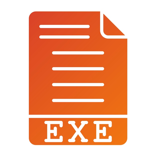 Estilo del icono del diseño vectorial EXE