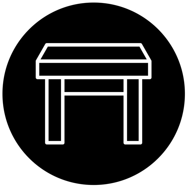 Estilo del icono de diseño vectorial del extremo de la tabla