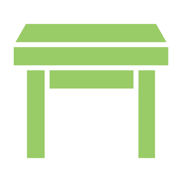 Estilo del icono de diseño vectorial del extremo de la tabla