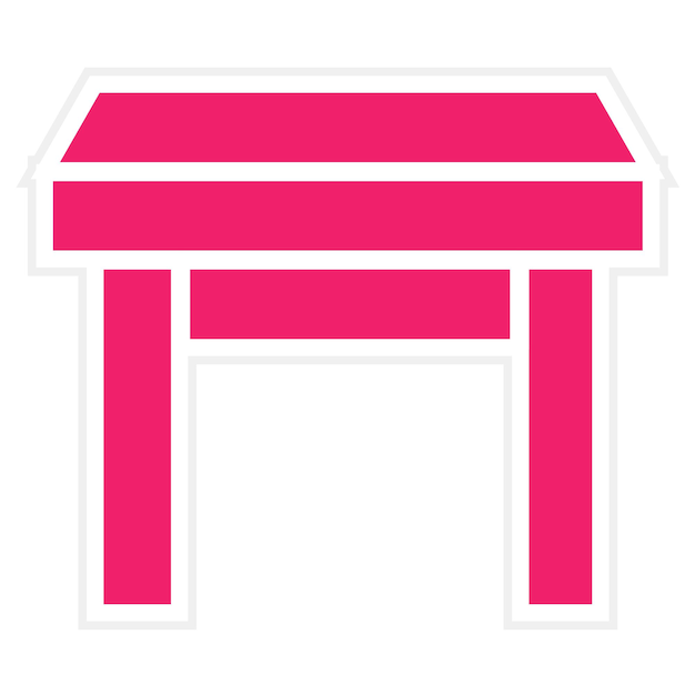 Estilo del icono de diseño vectorial del extremo de la tabla
